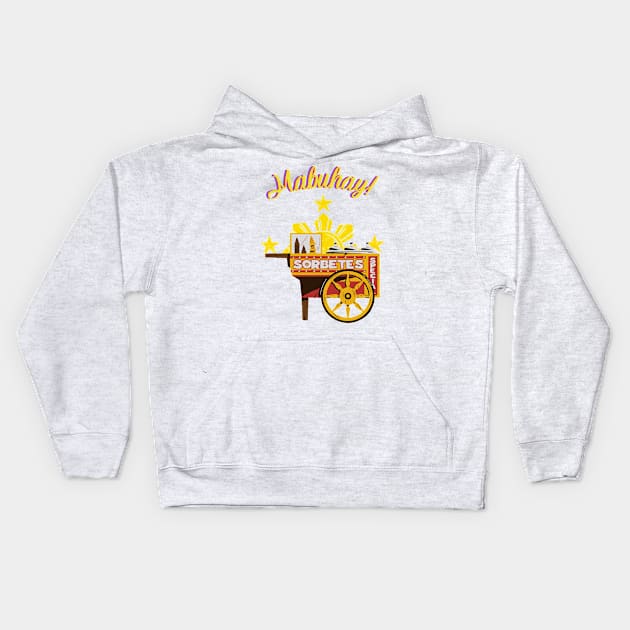 filipino sorbetes mabuhay Kids Hoodie by Moonwing